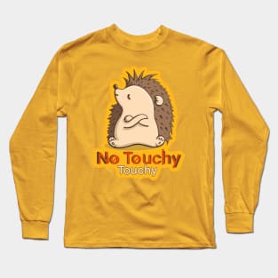 No Touchy, please! Hedgehog - Yellow Long Sleeve T-Shirt